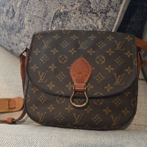 Vintage Louis Vuitton Monogram Crossbody in Brown and Tan with Gold Hardware